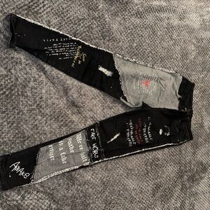 Trendy Black and Gray Women's Skinny Jeans